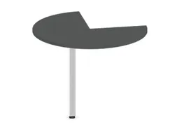 aanbouwtafel,i.h.v.,HxØ 720-840x1000mm,driekwartrond,MS-donkergrijs