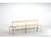 banc double,HxLxP 770x2000x725mm,barrettes en bois