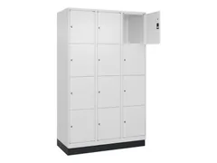 lockerkast,HxBxD 1950x1200x500mm,3x4vakken,vak B 400mm,cil.-slot