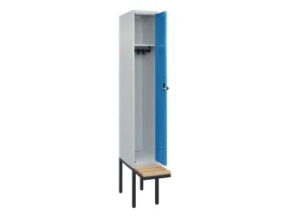 locker met bank,HxBxD 2120x300x815mm,1vak,vak B 300mm,draaigrendel - 2