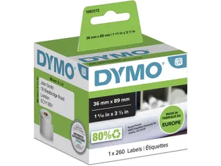 Etiket Dymo 99831 labelwriter 36x89mm adreslabel 260stuks 1983172 - 1