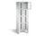 Lockerkast 1850x610x500mm 2x4 vakken Cilinderslot Poten, RAL7035