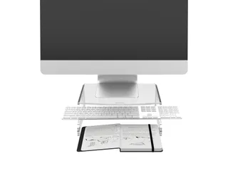 LCD Monitorverhoger VH 550 transparant acryl - 4