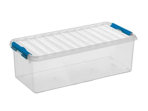 Q-line opbergbox 9,5L transparant blauw - 48,5x19x14,7cm