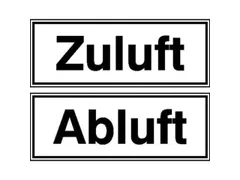 aanwijzingsbord,Toevoerlucht / afvoerlucht,PVC,om te verlijmen
