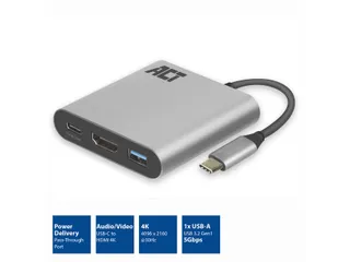 USB-C Multiport Adapter Voor 1 HDMI Monitor Grijs - 6