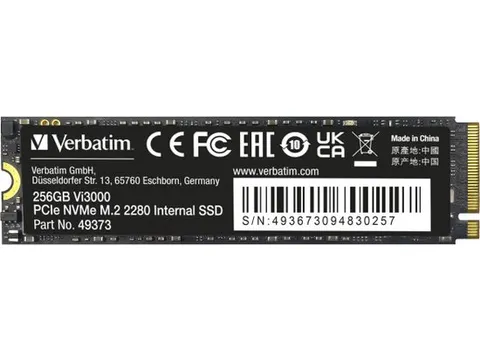 Verbatim Vi3000 PCIe NVMe M.2 SSD 256GB
