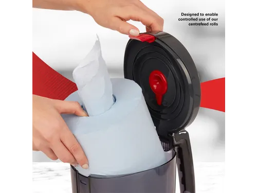 Poetsroldispenser WypAll reach centerfeed zwart 6221