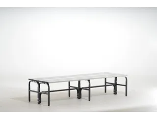 dubbele zitbank,HxL 450x2000mm,alu. lijsten,frame poedercoat.,RAL7016 - 1
