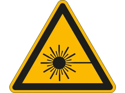 waarschuwingsbord,waarschuwing: laserstraal,sticker,folie,HxB 50x50mm