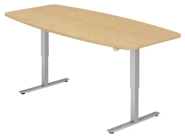 In hoogte verstelbare vergadertafel,HxBxD 710-1200x2200x1030mm