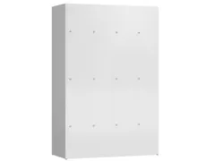 Lockerkast 1800x1185x500mm 4x3 vakken cilinderslot, sokkel, RAL9003