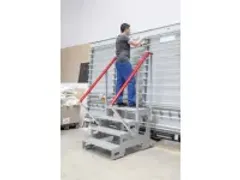 OUTLET bordestrap verrijdbaar bordes H 0 4m 2treden aluminium