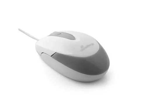 MROS214 Optische muis compact 3 knoppen draadloos Wit Grijs