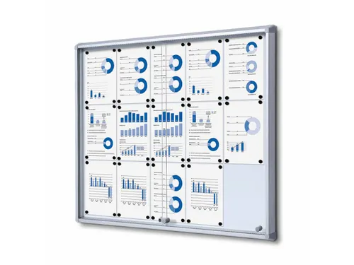Vitrinekast Mededelingenbord Fire-proof schuifdeuren 15xA4