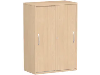 kantoor-schuifdeurkast HxBxD 1182x800x425mm hout beuken 2 OH - 1