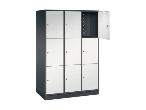 grootvolume-lockersysteem,RAL 7021/RAL 7035,HxBxD 1950x1220x600mm