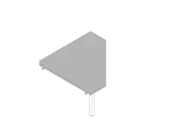 koppelelement voor bureau,90 °,HxBxD 730x840x840mm,v. C-voet