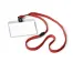 Badge 60x90mm avec cordon textile Rouge