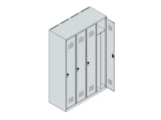 locker voor scheiding van kleding,HxBxD 1850x1200x500mm,4vak - 3