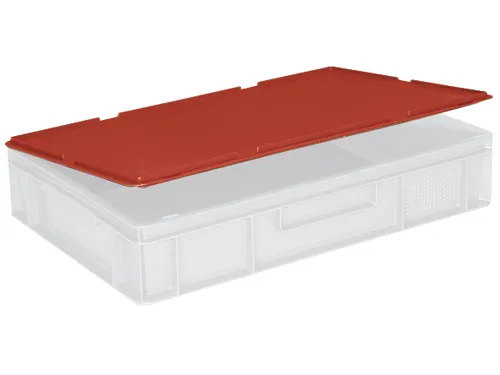 Scharnierdeksel Voor Euronorm Stapelkrat Lxb 600X400Mm Rood