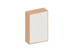 schuifdeurkast,HxBxD 1540x1000x430mm,decor romp beuken,decor front wit