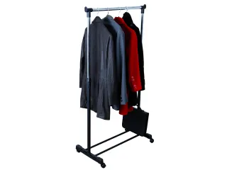 JACK verrijdbaar kledingrek 82 x 42 x 103 cm zwart / chroom - 4