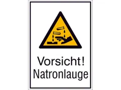 waarschuwings-combibord,v. binnen/buiten,Pas op! Natronloog,PVC