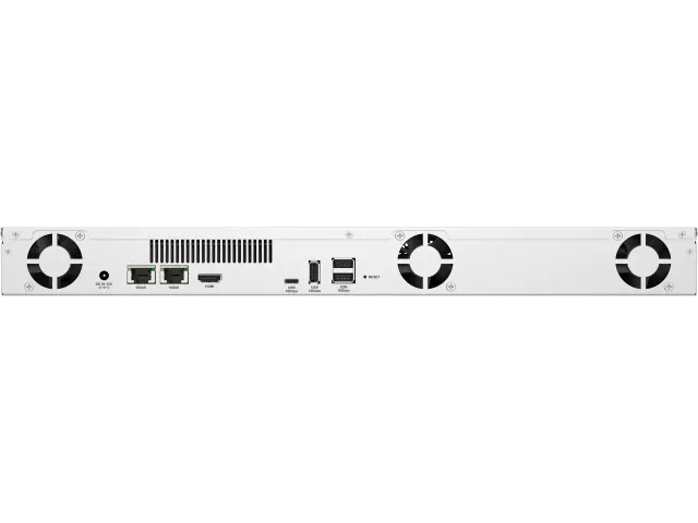 Terramaster U4-500 1U rackmount NAS 4-bay Backup Server 10GbE poorten