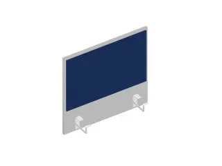 baliepaneel,v. bureau,aanbouw links,B 600mm,MP-lichtgrijs,BN6016-blauw - 1