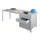 Werkplaatsbureau 1700x800x720mm 3laden Rechts Ral7035 Front Ral7035
