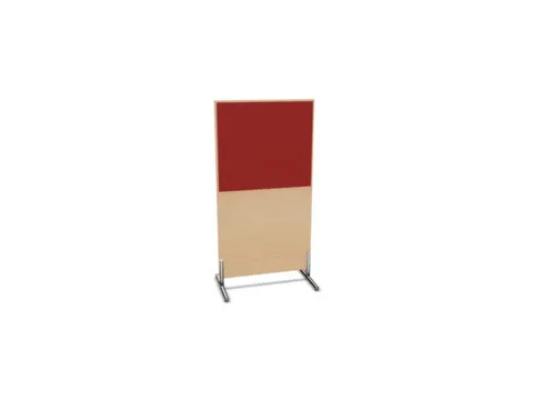 scheidingswand,HxB 1545x800mm,NE-esdoorn,BN4011-rood
