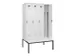 locker met bank,voor scheiding van kleding,HxBxD 2120x1200x815mm,4vak