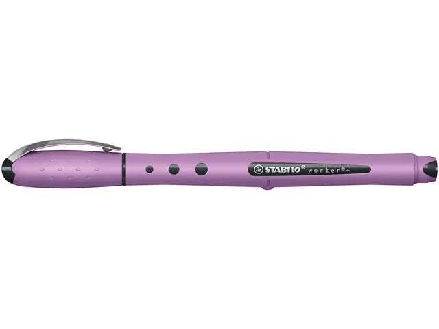 Rollerpen STABILO Worker+ Wildflower Grijsviolet medium