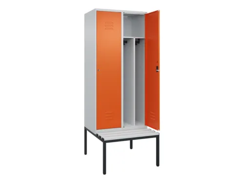 locker voor scheiding van kleding,HxBxD 2120x800x815mm,2vak