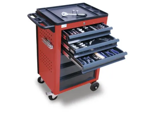 Gereedschapswagen Met Gereedschapsassortiment 950x610x450mm 3 Laden