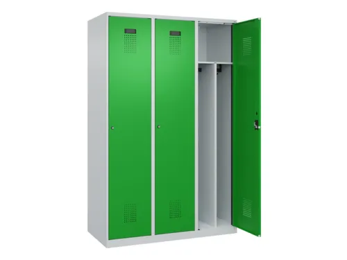 locker voor scheiding van kleding,HxBxD 1850x1200x500mm,3vak