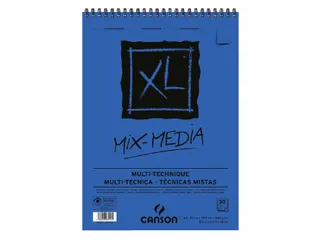 Aquarelblok Canson XL Mix Media A4 300gr 30 vel spiraal - 1