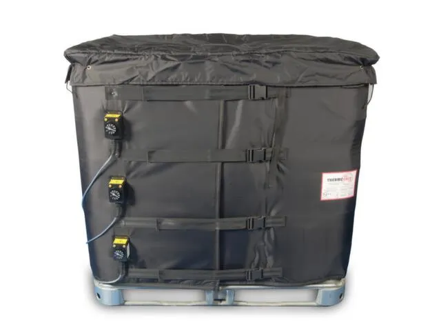 verwarmingsmantel,v. IBC inhoud 1000l,buiten glasvezel/silicone,zwart