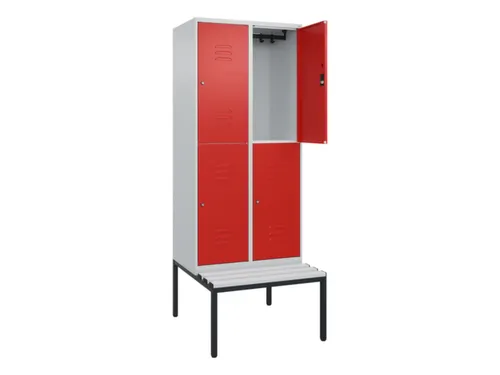 Dubbeldekse dekenkist,HxBxD 2120x800x815mm,2x2vak.,vak B 400mm