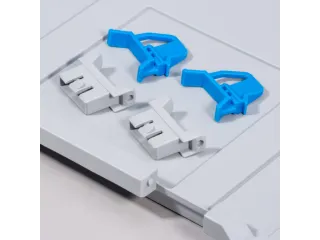 Sluitclips V. Euronorm-Bak Schuif-/scharniersluiting Grijs/blauw - 1