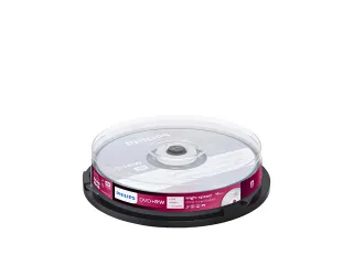 DVD+RW Philips 4.7GB 4x SP 10 stuks - 1