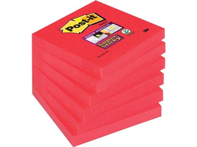 BLOC 100 POST IT NOTES 75X75MM ROSE VIF