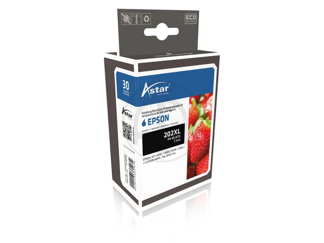 Astar Epson 202XL T02H1 XP-serie inkt foto zwart HC Rebuilt 800 pagina