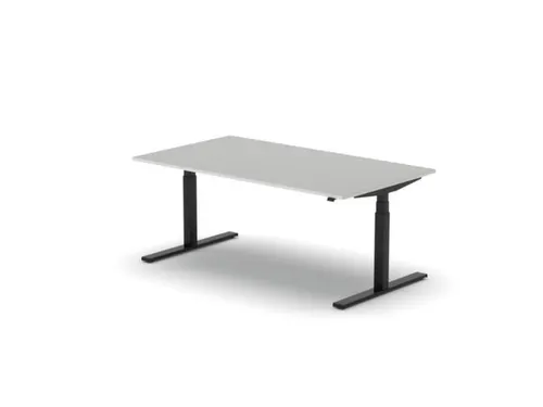 Elektrisch ihv bureau,HxBxD 650-1310x1800x1000mm,blad lichtgrijs
