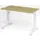 bureau,HxBxD 650-850x1200x670mm,blad eiken,C-voet zwart