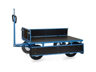 Handtrekwagen 6455PZ 750kg 1540x840mm hout polyurethaan trekoog - 3