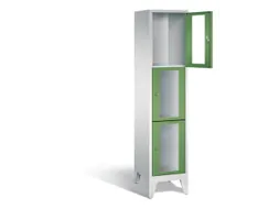 lockerkast 1850x420x500mm 1x3 vakken Cilinderslot Poten, RAL6011