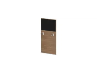 baliepaneel,v. bureau,aanbouw links,B 600mm,NT-cherry,BN8033-zwart - 1