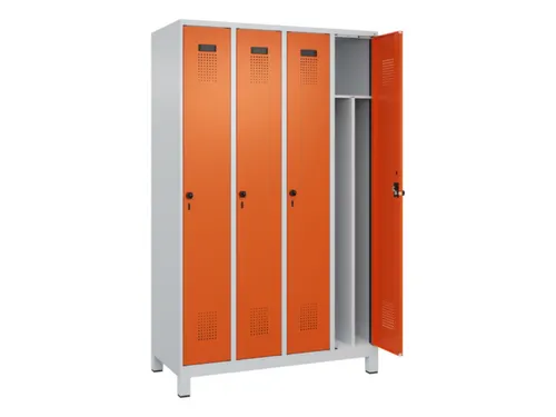 locker voor scheiding van kleding,HxBxD 1950x1200x500mm,4vak